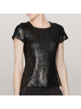 Theyskens' Theory Brax Sequin Top Blouse Evening